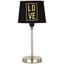 Tienidlo Na Svetlo Love - čierna, Romantický / Vidiecky, textil (20cm) - Modern Living Tienidlo Na Svetlo Love - čierna, Romantický / Vidiecky, textil (20cm) - Modern Living