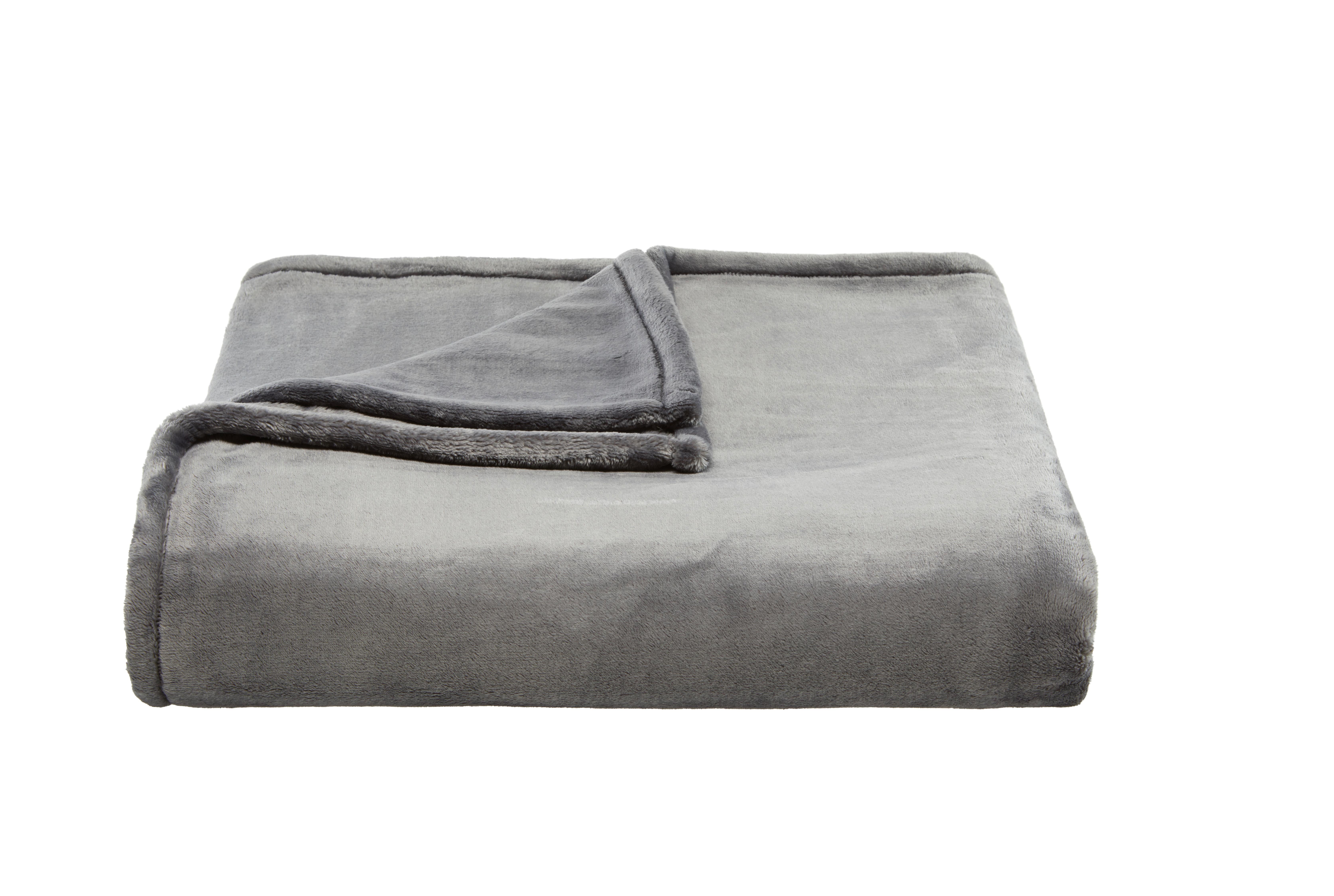 Kuscheldecke Oslo - Anthrazit, MODERN, Textil (150/200cm) - Luca Bessoni