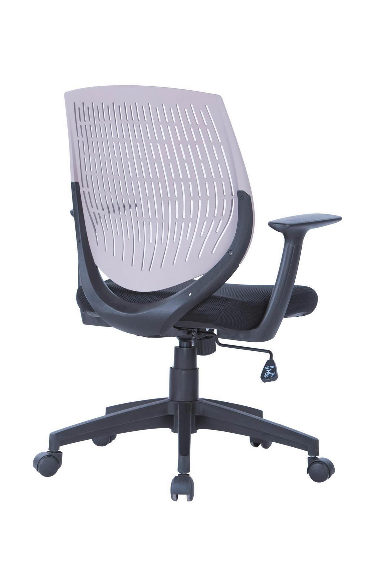 Drehstuhl Senna Grau/Schwarz B: 64 cm - Schwarz/Grau, Design, Kunststoff/Textil (64/133/51cm) - MID.YOU