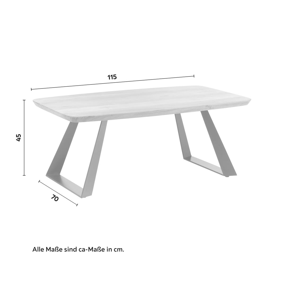 Konferenčný stolík BURGSINN 115x70 cm - čierna/farba akácie, Natur, kov/drevo (115/70/45cm) - Livetastic