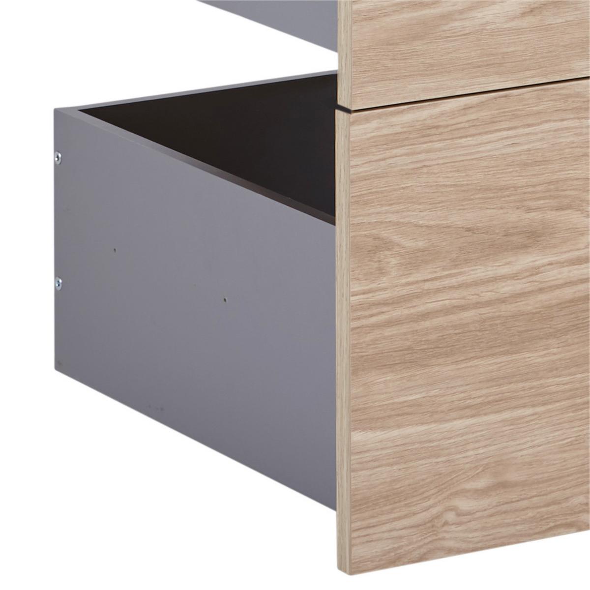 Schubladeneinsatz Unit Eiche B: 45,3 Cm 4 Fächer - MODERN, Holzwerkstoff (45,3/83/47cm) - Ondega