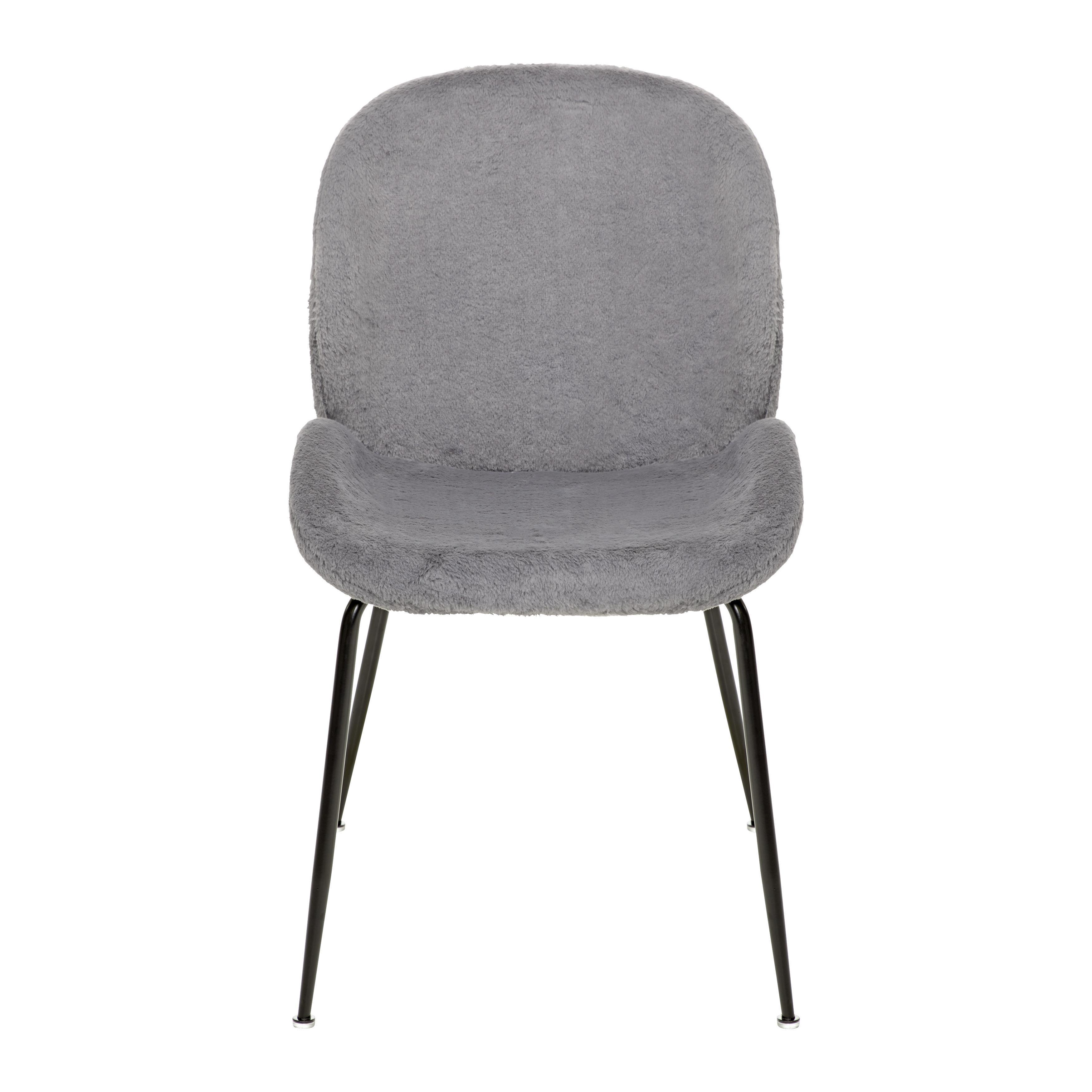 Jídelní Židle Chiara Šedá - šedá/černá, Moderní, kov/dřevo (49/82/63cm) - Bessagi Home