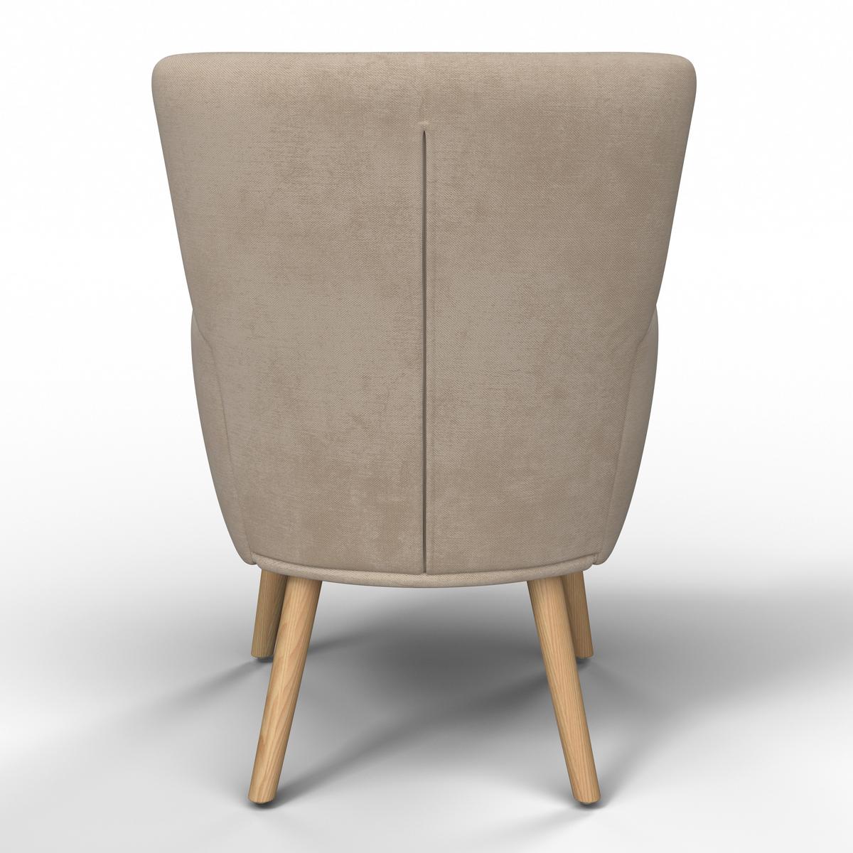 Relaxačné kreslo STANKA, piesková - piesková/prírodná farba, Modern, kov/drevo (67/91/72cm) - Bessagi Home