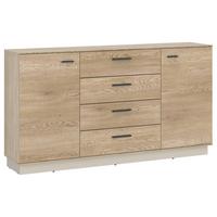 Sideboard, Lagoon, B: 155 cm Eichefarben/Kaschmir - Kaschmir/Eichefarben, MODERN, Holzwerkstoff (155/87,6/40cm)