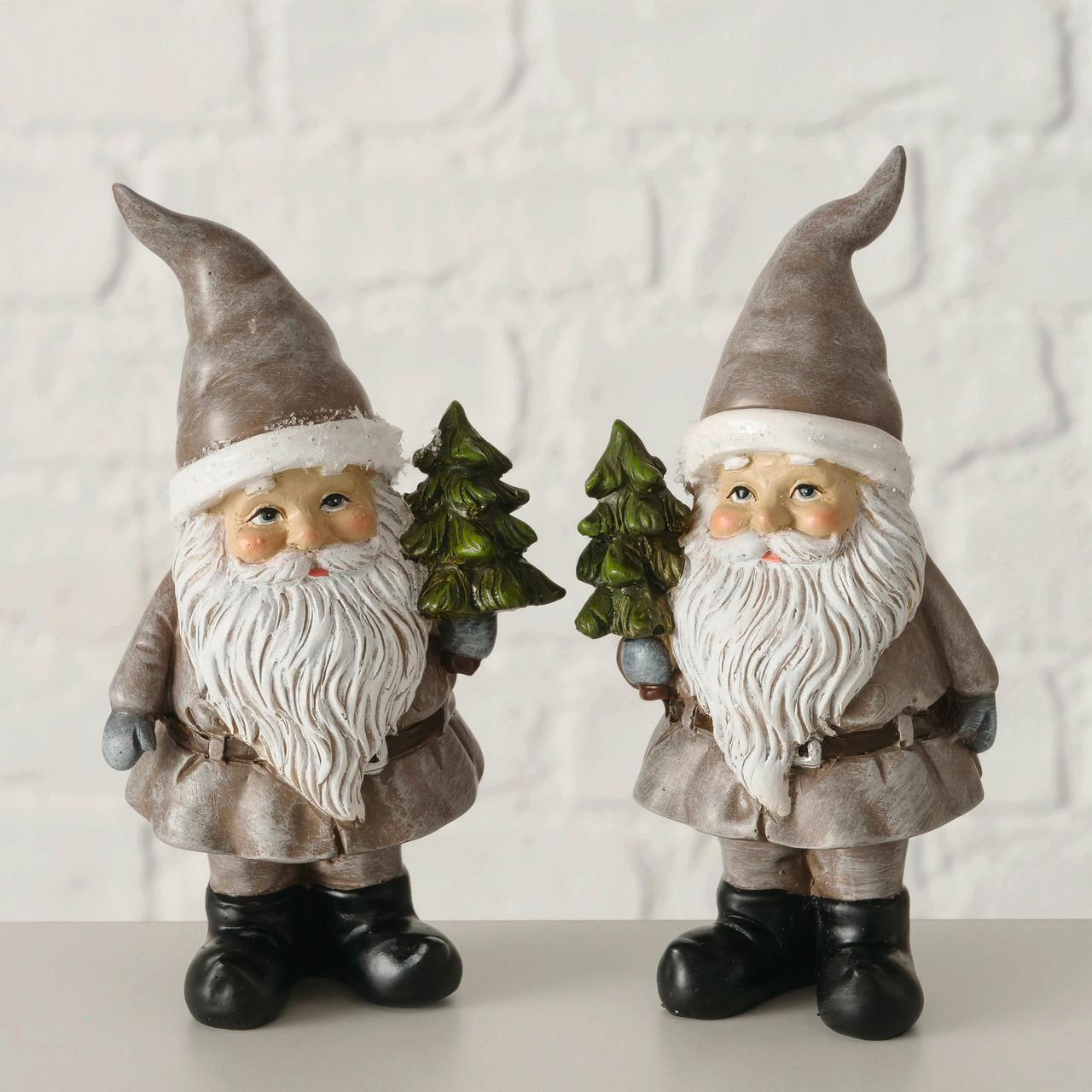 Weihnachtsdekoration MEDIO aus Kunststein mit erdigen Farbmix