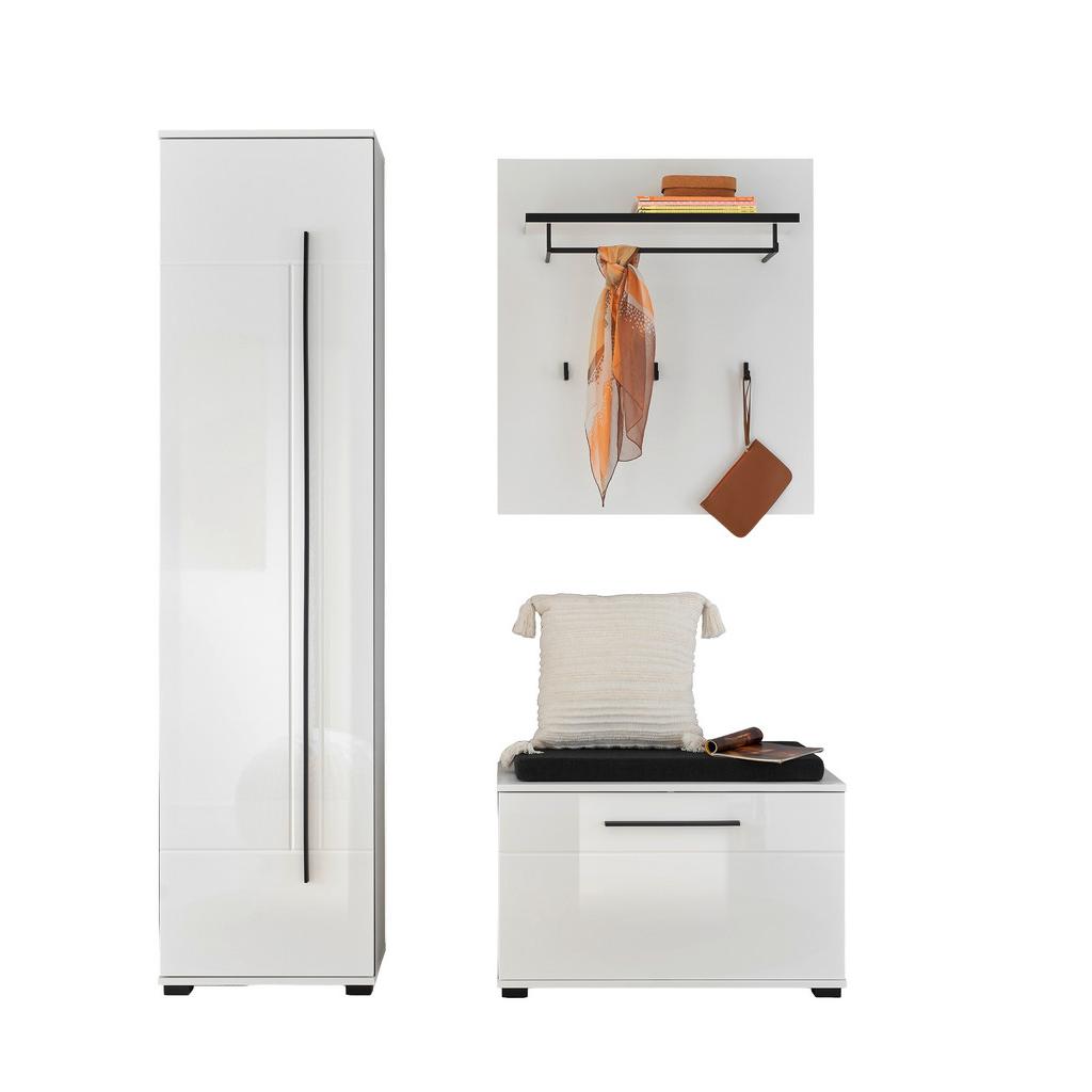 GARDEROBE Cantara Weiß/Weiß HG B: 140cm