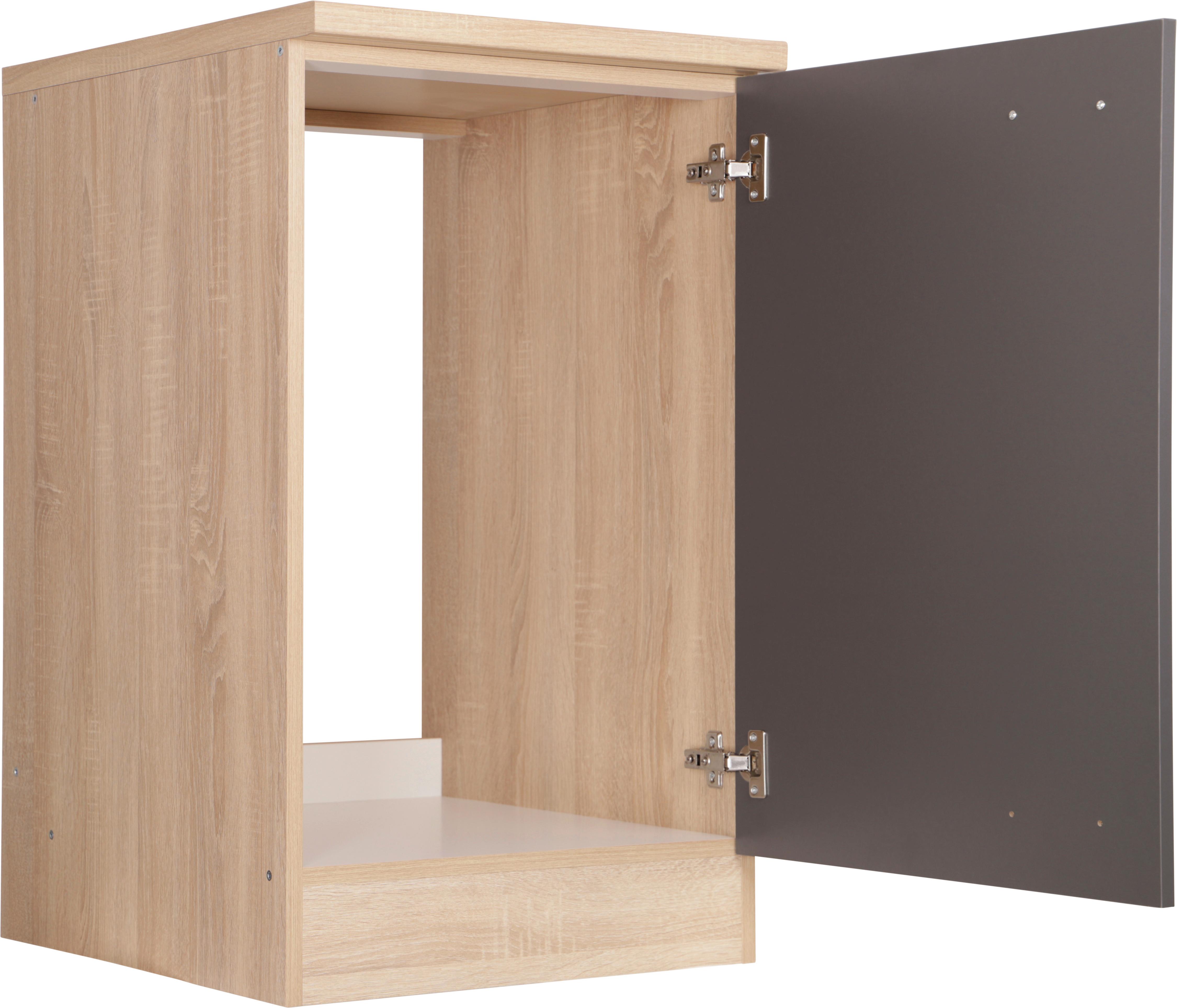 Spülenunterschrank Merle Grau, Eiche Dekor B:50cm - Eichefarben/Grau, Basics, Holzwerkstoff (50/84,8/60cm) - Respekta