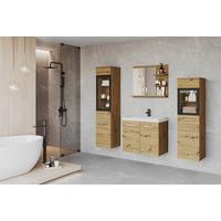 Kúpeľňa 5-dielan MADRIT dekor dub Artisan - biela/dub artisan, Lifestyle, kompozitné drevo/plast (120cm) - P & B