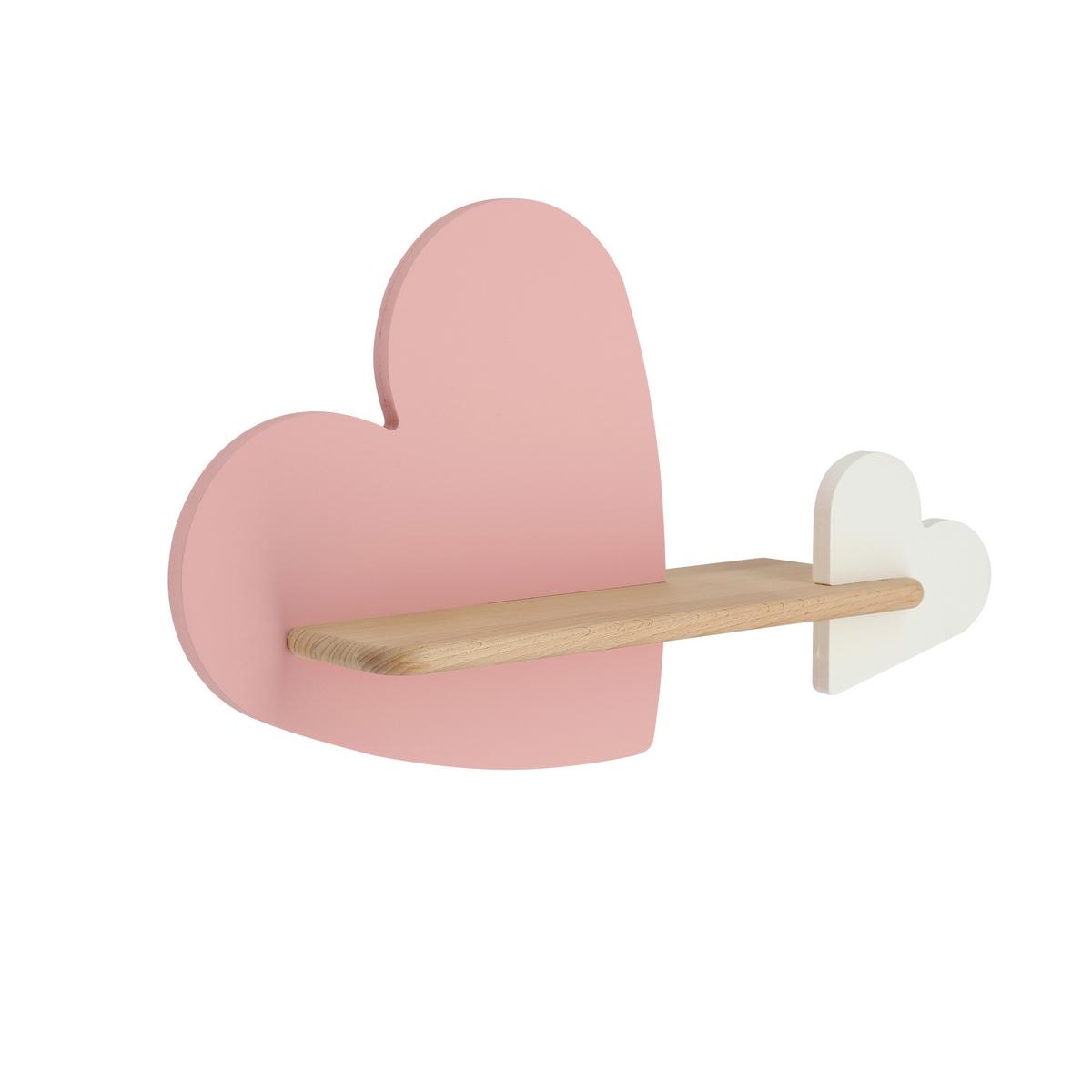 Kinderwandleuchte Heart - Pink/Weiß, Basics, Holz/Holzwerkstoff (43/12/26cm)
