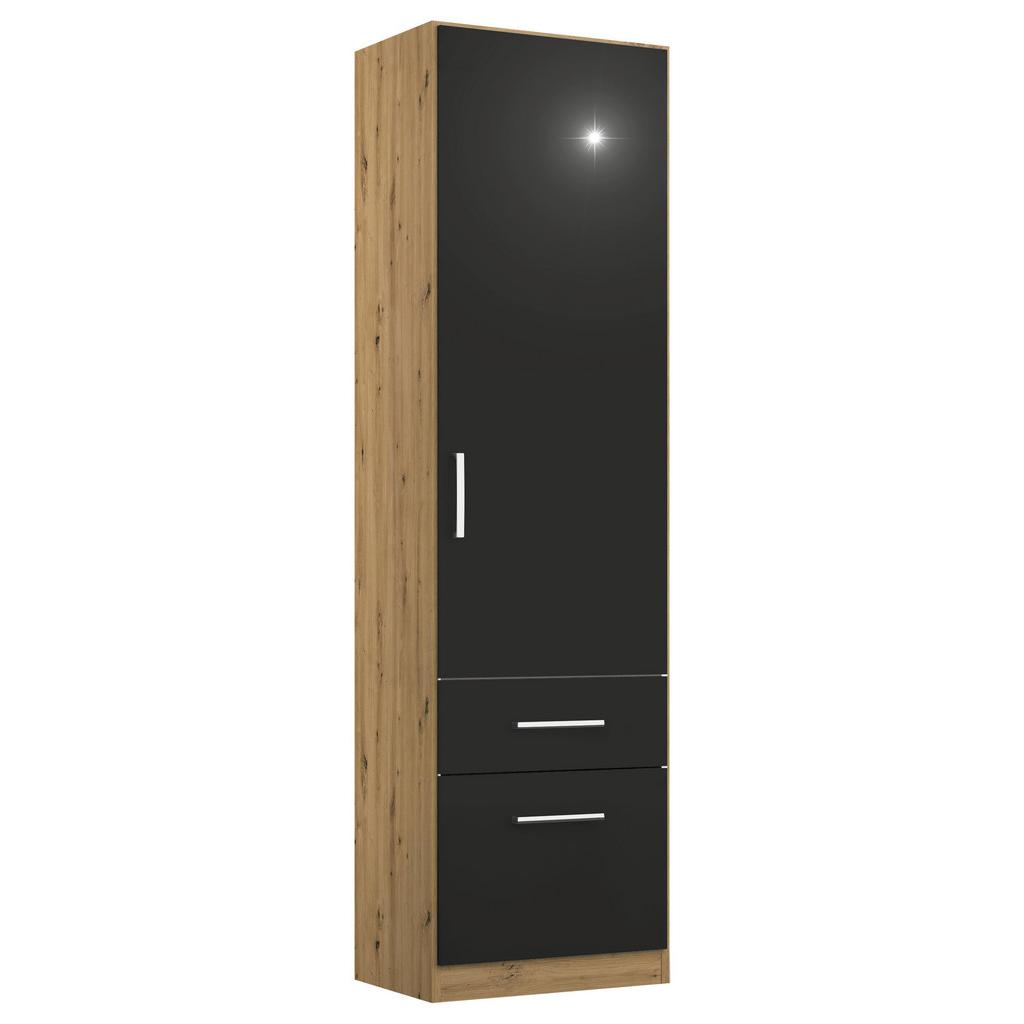 Drehtürenschrank 47 cm Berlin Eiche Dekor/Grau