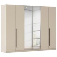 Kleiderschrank Safari mit Spiegel B: 271 cm - Champagner, KONVENTIONELL, Holzwerkstoff (271/229/54cm)