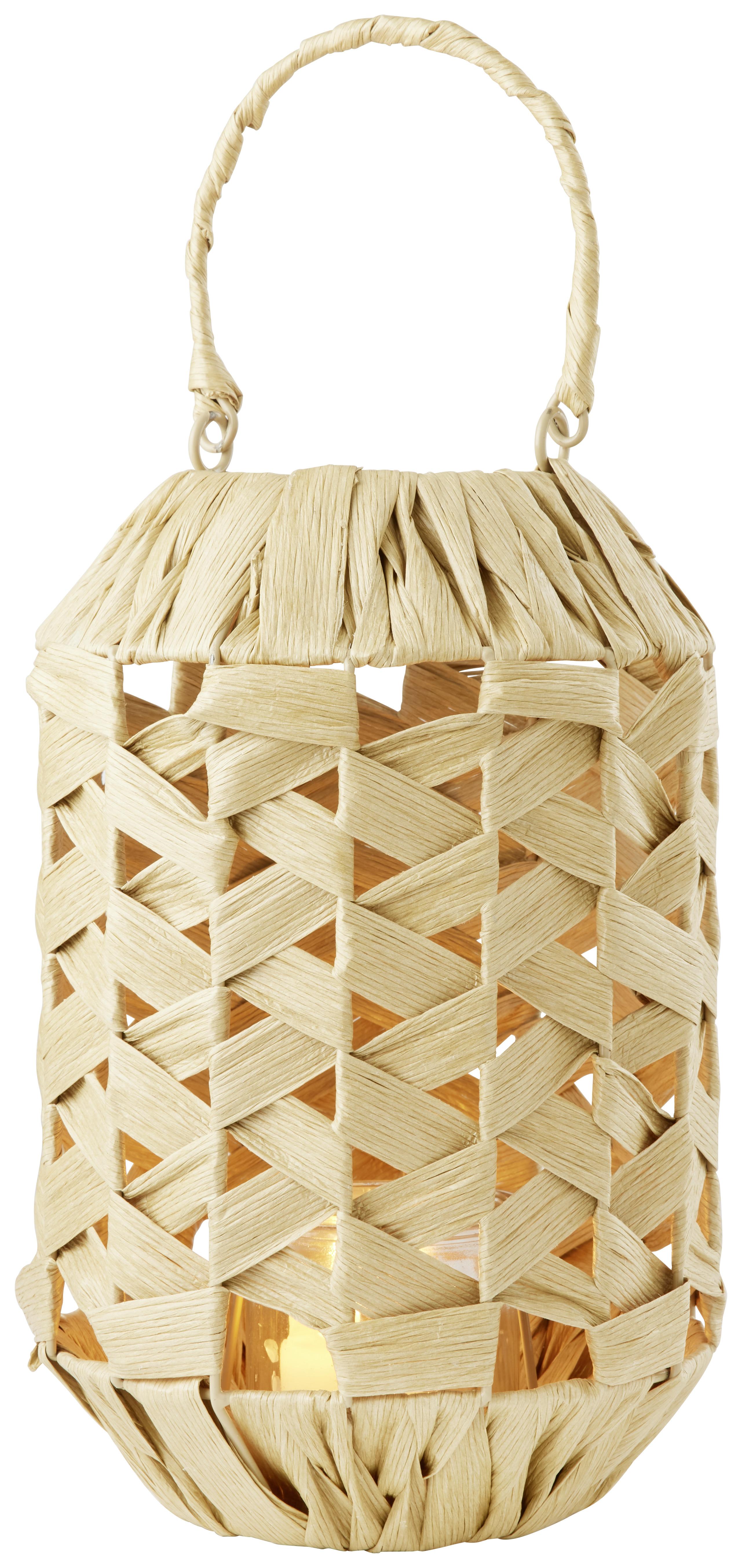 Lampáš Papel, Výška: 29cm - prírodné farby, Natur, kov/papier (19/29cm) - Zandiara