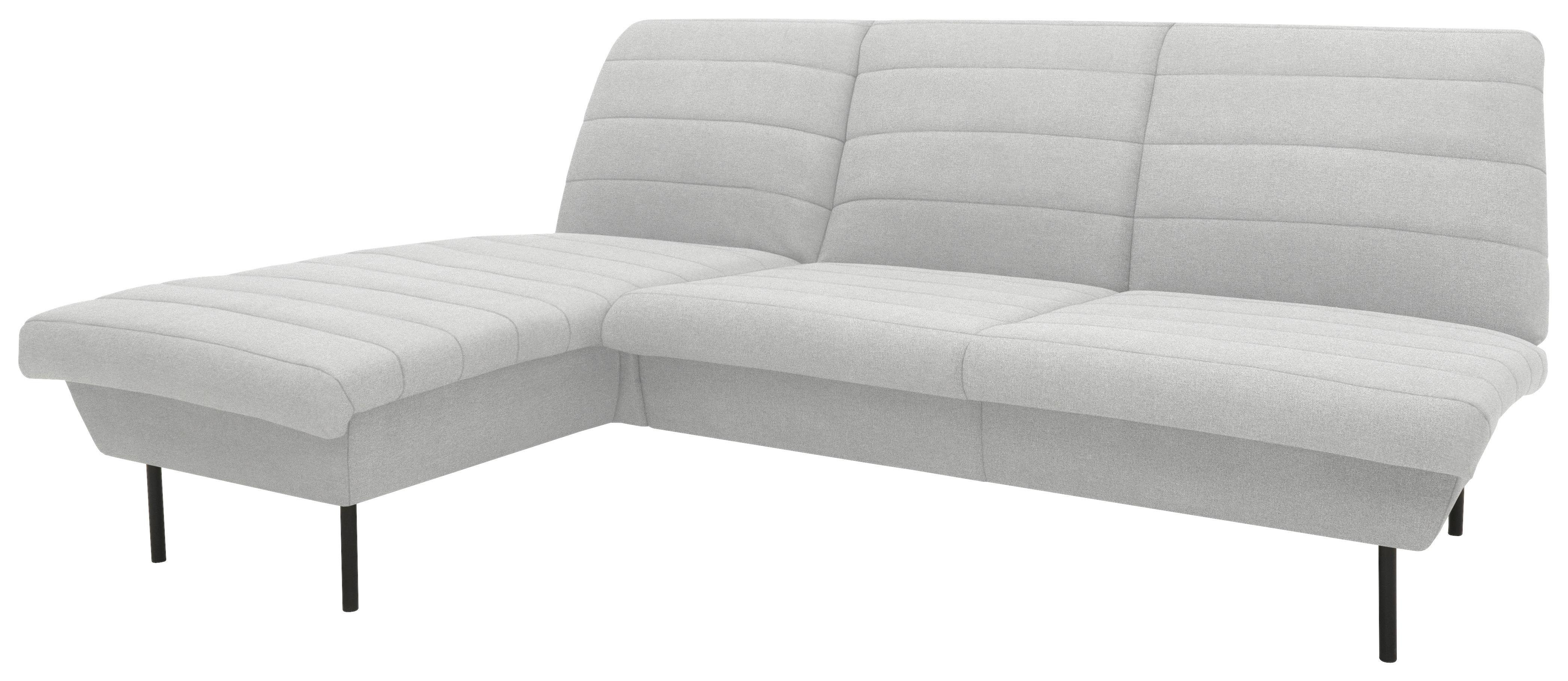 Ecksofa Looks Ix - Silberfarben/Schwarz, Design, Textil (168/214cm) - LOOKS by W.Joop