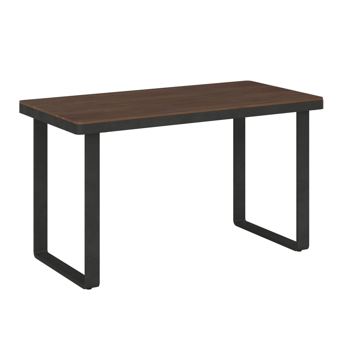 JEDÁLENSKÁ TERASOVÁ SÚPRAVA GIANNA - čierna/farba tíku, Modern, kov/drevo (221/71/76cm) - Bessagi Garden