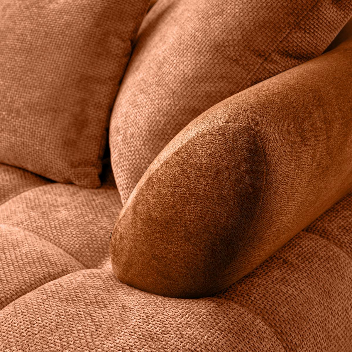 LARGO, ľavá, medená, potreba šírky dverí 90 cm - medená/čierna, Modern, kov/textil (184/262cm)