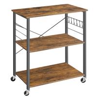 Regal Baker's Rack - Schwarz/Braun, MODERN, Holzwerkstoff/Metall (80/89/40cm) - MID.YOU