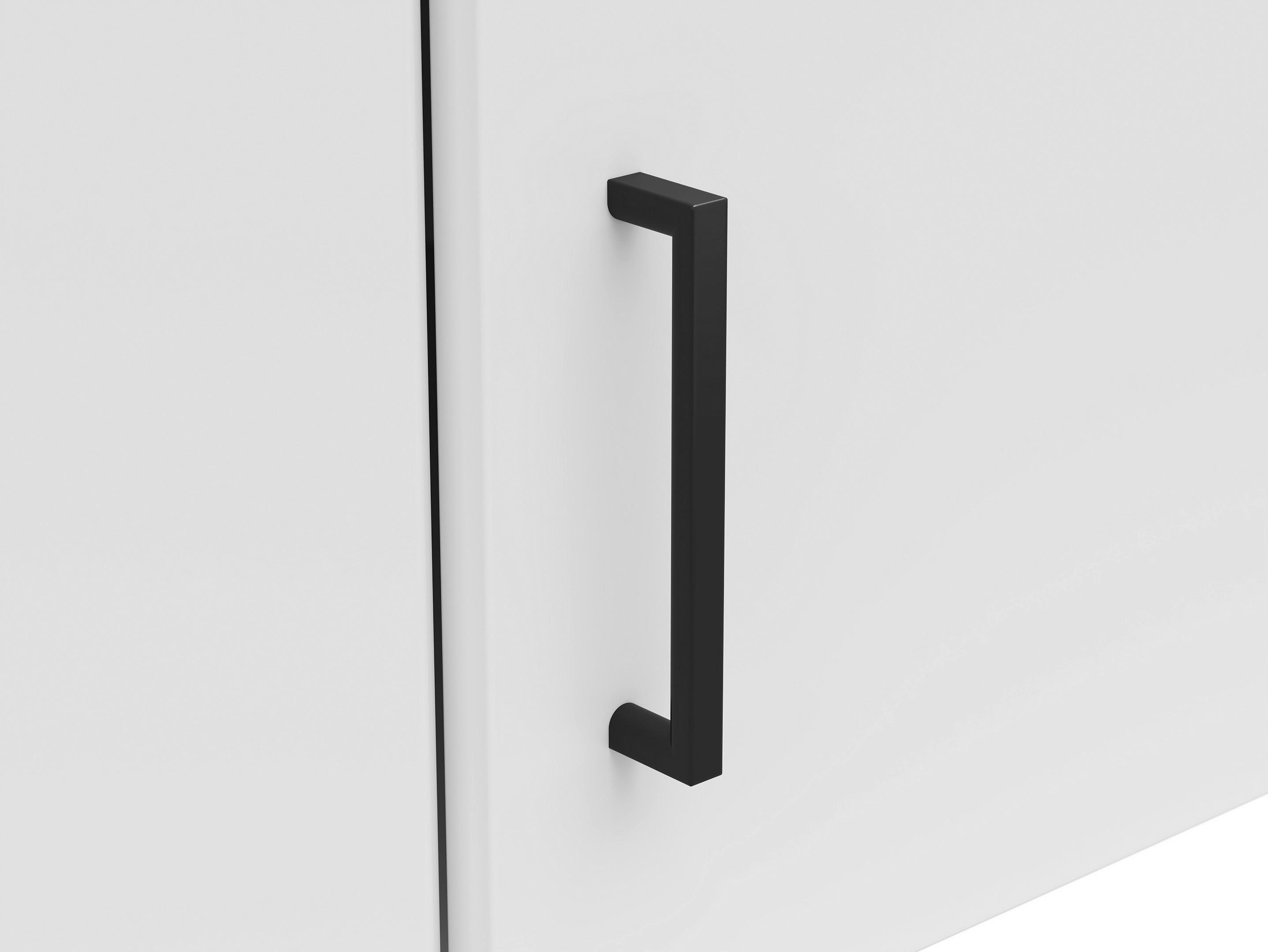 Nástavec na skříň Cabinet š: 101 cm - bílá/černá, Moderní, kompozitní dřevo/plast (71,5/71,5cm)