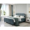 Boxbett Liam Naturfarben/petrol 200x200 Cm - Petrol/Schwarz, MODERN, Holz/Holzwerkstoff (200/200cm) - MID.YOU