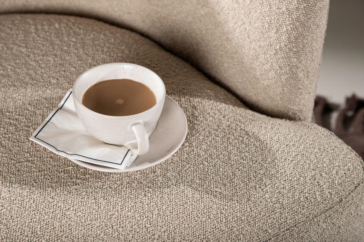 Ohrensessel Lincoln - Beige/Braun, Design, Textil/Metall (76/85/77cm) - Livetastic