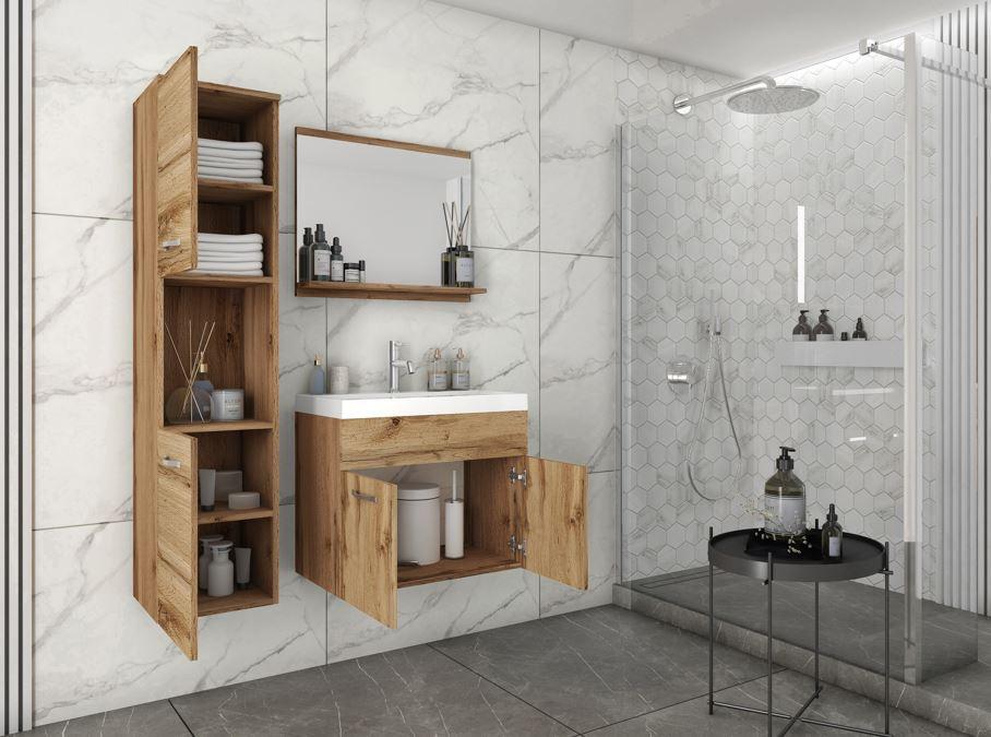 Badezimmer in Eichefarben