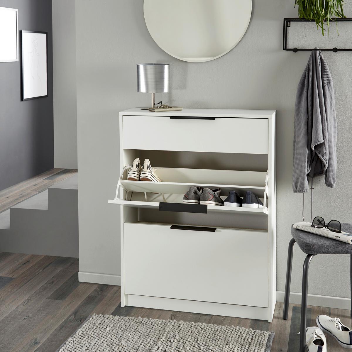 Cipősszekrény Anna 02 - fehér, Modern, faalapú anyag (79/103,4/25cm)