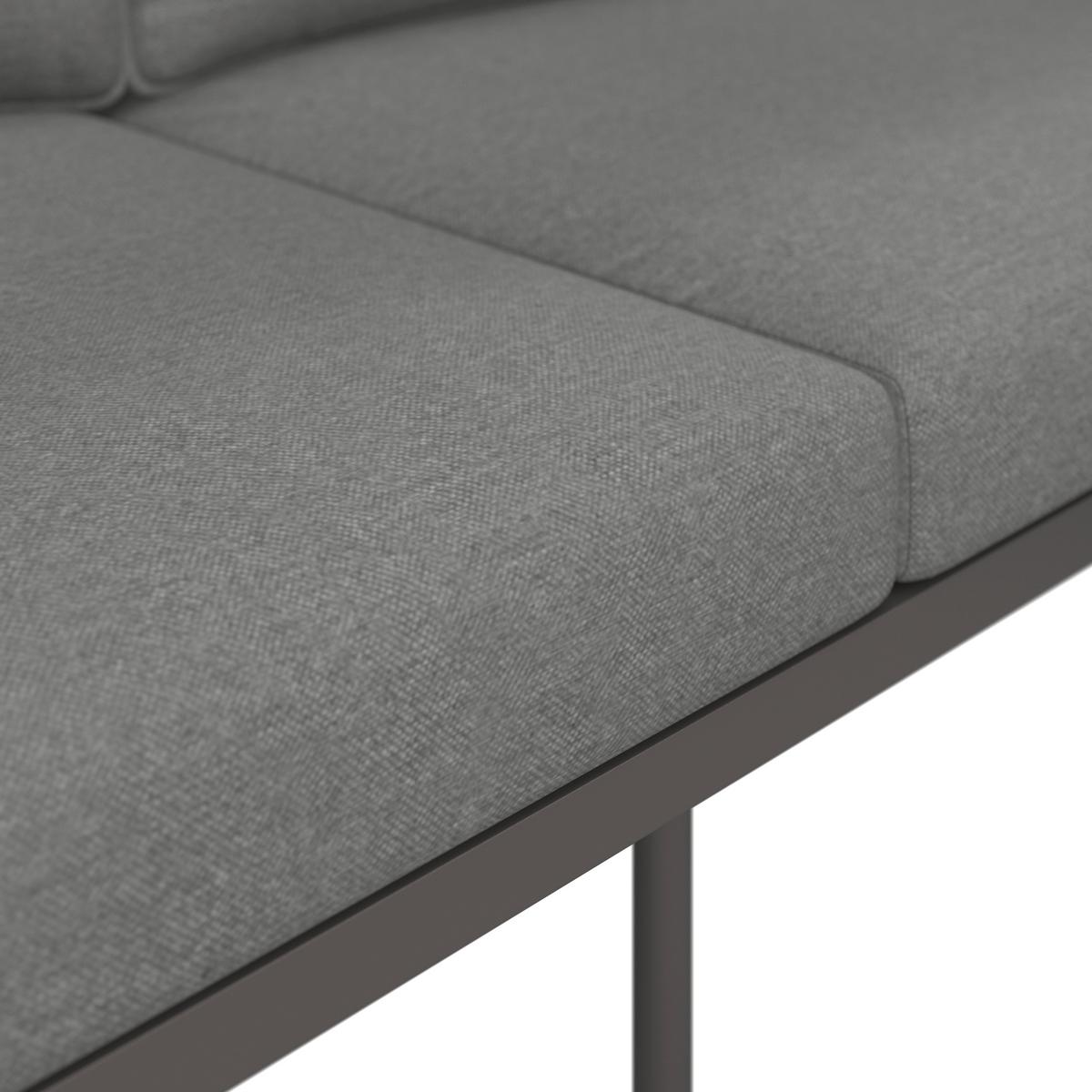 TERASOVÁ SEDACIA SÚPRAVA ELORA - farba akácie/prírodná farba, Modern, kov/textil (223/75/74cm) - Bessagi Garden