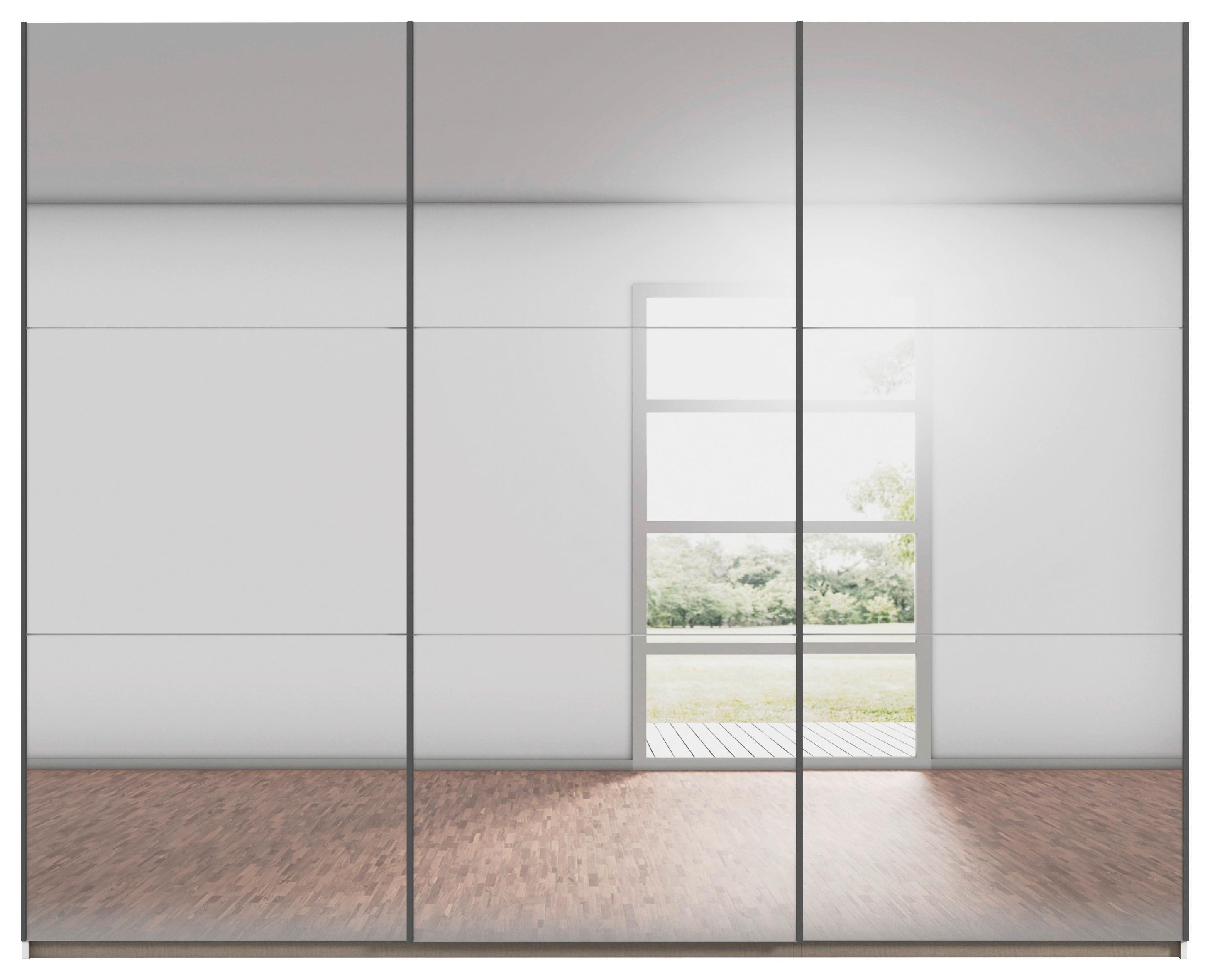 SCHWEBETÜRENSCHRANK Berny, Grau B: 261 cm - Grau, Trend, Holzwerkstoff (261/210/59cm)