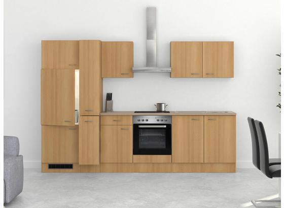 Küchenblock Nano 300cm Buche - Edelstahlfarben/Buchefarben, MODERN, Holzwerkstoff (300/60cm) Küchenblock Nano 300cm Buche - Edelstahlfarben/Buchefarben, MODERN, Holzwerkstoff (300/60cm)