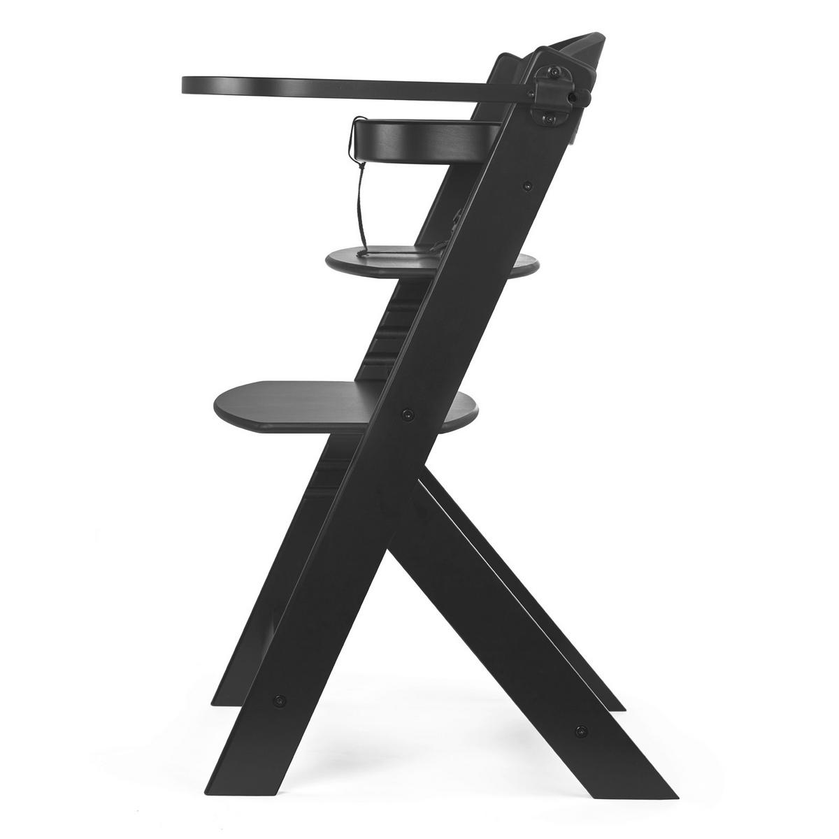 Hochstuhl Enock Schwarz, L/B/H: 49,5x45x79cm - Schwarz, Basics, Holz (49,5/45/79cm) - Kinderkraft