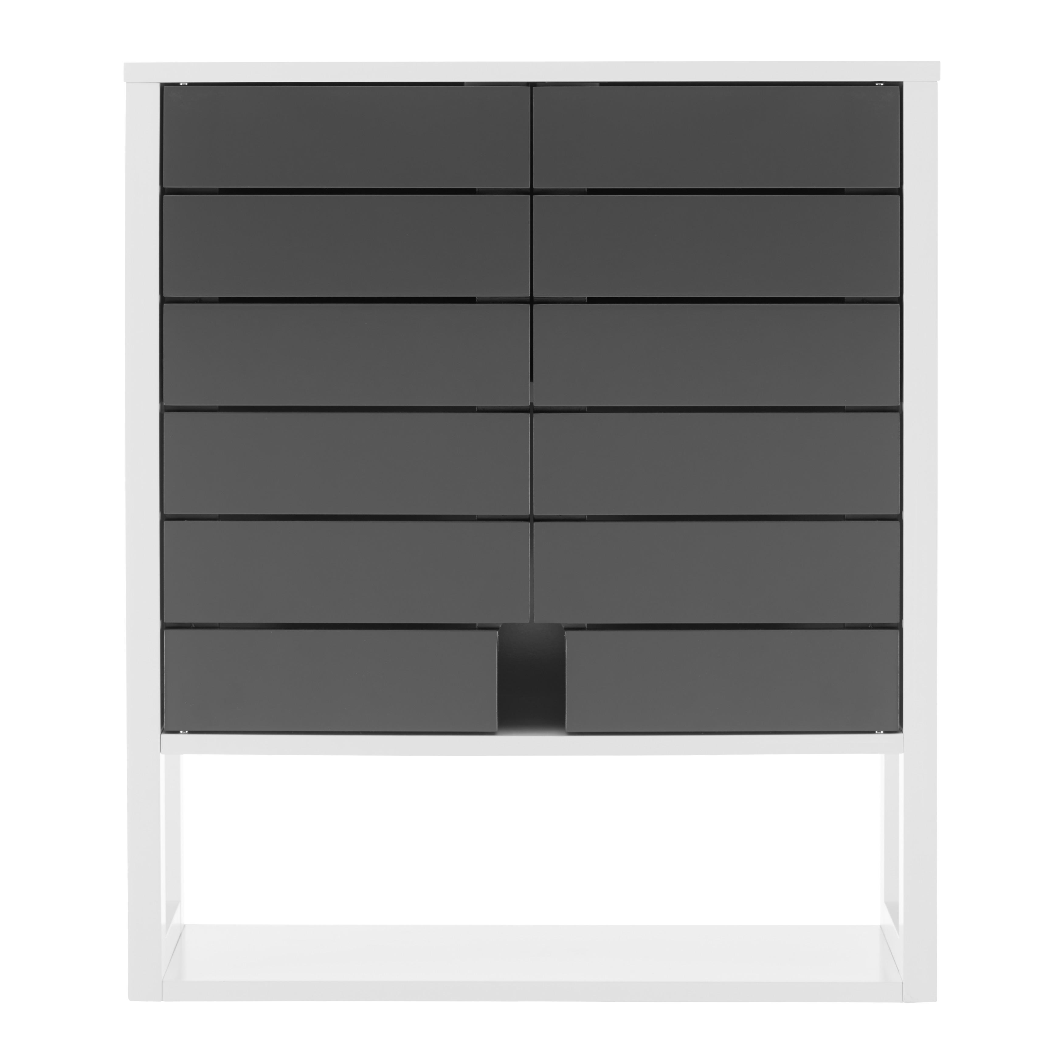 Závěsná Skříňka Tia - šedá/bílá, Moderní (60/70/23cm) - P & B