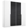 Drehtürenschrank Artemis 181 cm Anthrazit/Weiß - Anthrazit/Weiß, MODERN, Glas/Holzwerkstoff (181/210/54cm) - Rauch Möbel