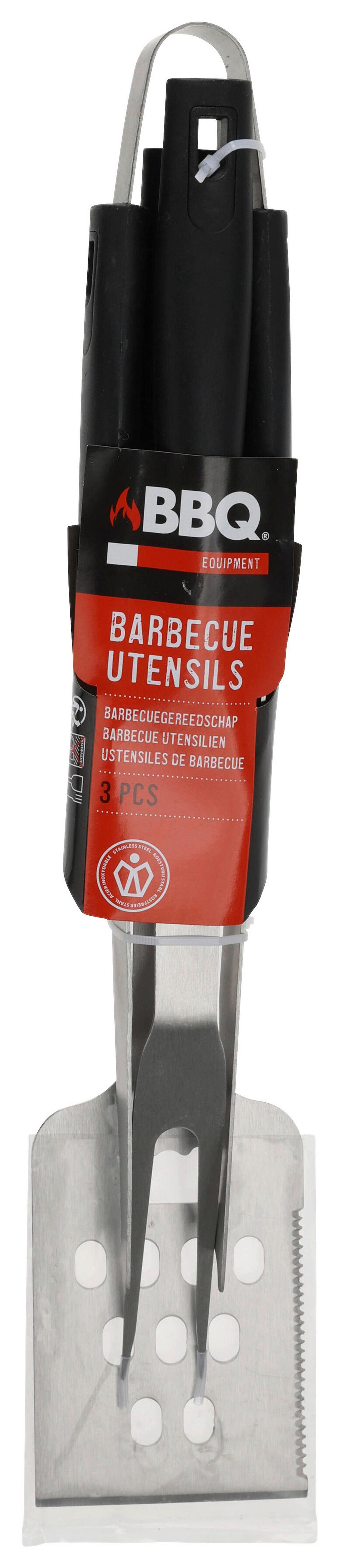 Grillbesteck C83500630 - Silberfarben/Schwarz, Basics, Metall (5,0/45,0/9,0cm)