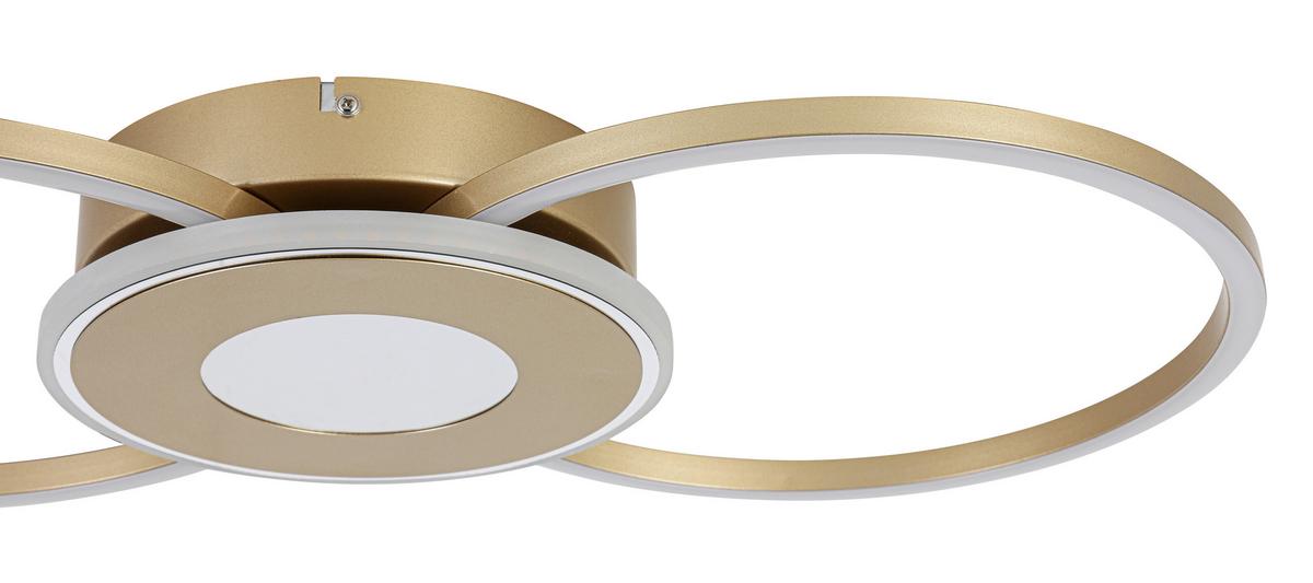 STROPNÍ LED SVÍTIDLO ALEXANDER - cappuccino/barvy chromu, Moderní, kov/plast (57,5/28,5/6cm) - Mömax