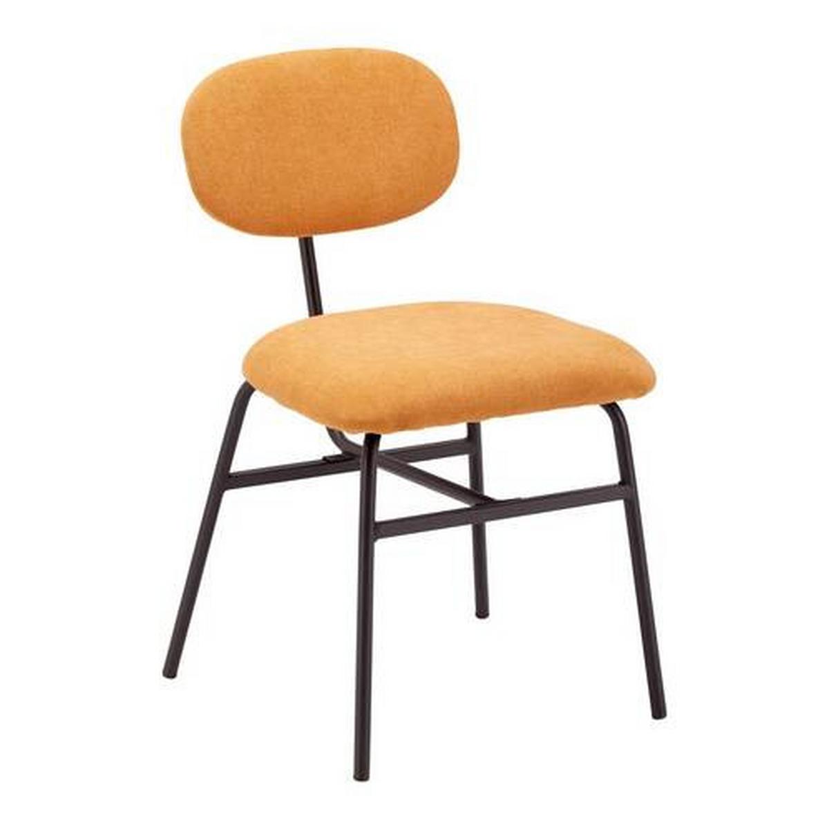 Sada 2ks židlí PINO oranžová - oranžová/černá, Moderní, kov/dřevo (46/80/55cm) - PBJ