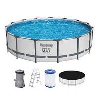 Pool 613-56488 - Weiß, Basics, Kunststoff (457/107cm) - Bestway