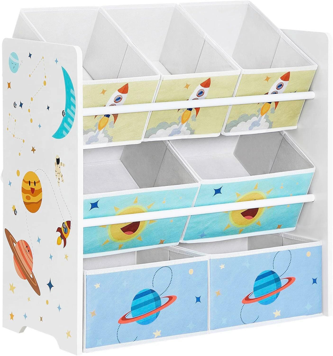 KINDERREGAL Weiß B: 62,5 cm - Weiß, Basics, Holzwerkstoff/Textil (62,5/60/29,5cm)