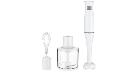 Stabmixer-Set Roseanne Weiß 200 W - Klar/Hellgrau, KONVENTIONELL, Kunststoff (23,5/10/33,8cm) - Bono