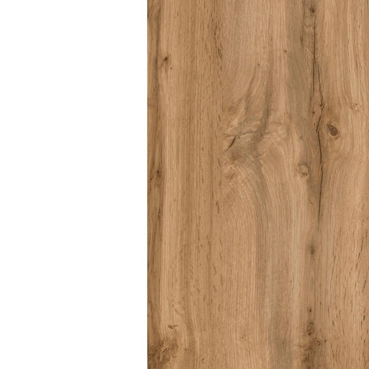 Küchenzeile Florenz mit Geräten 300 cm Weiß/Eichefarben - Eiche Wotan/Weiß, Design, Holzwerkstoff (300cm) - Held