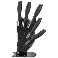Blok na nože MELLY - čierna, Modern, kov/plast (18/34/11,5cm) - Modern Living