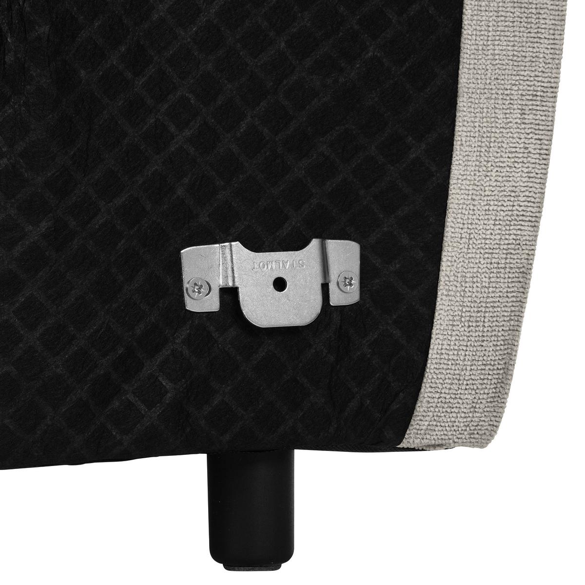 Ecksofa Fluffy Silberfarben S: 269x184 Cm - Silberfarben/Schwarz, MODERN, Textil (269/184cm) - Trendmanufaktur