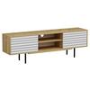 Lowboard Apollo Tv-Schrank - Eichefarben/Schwarz, Design, Holzwerkstoff (160/50,5/35cm) - Livetastic