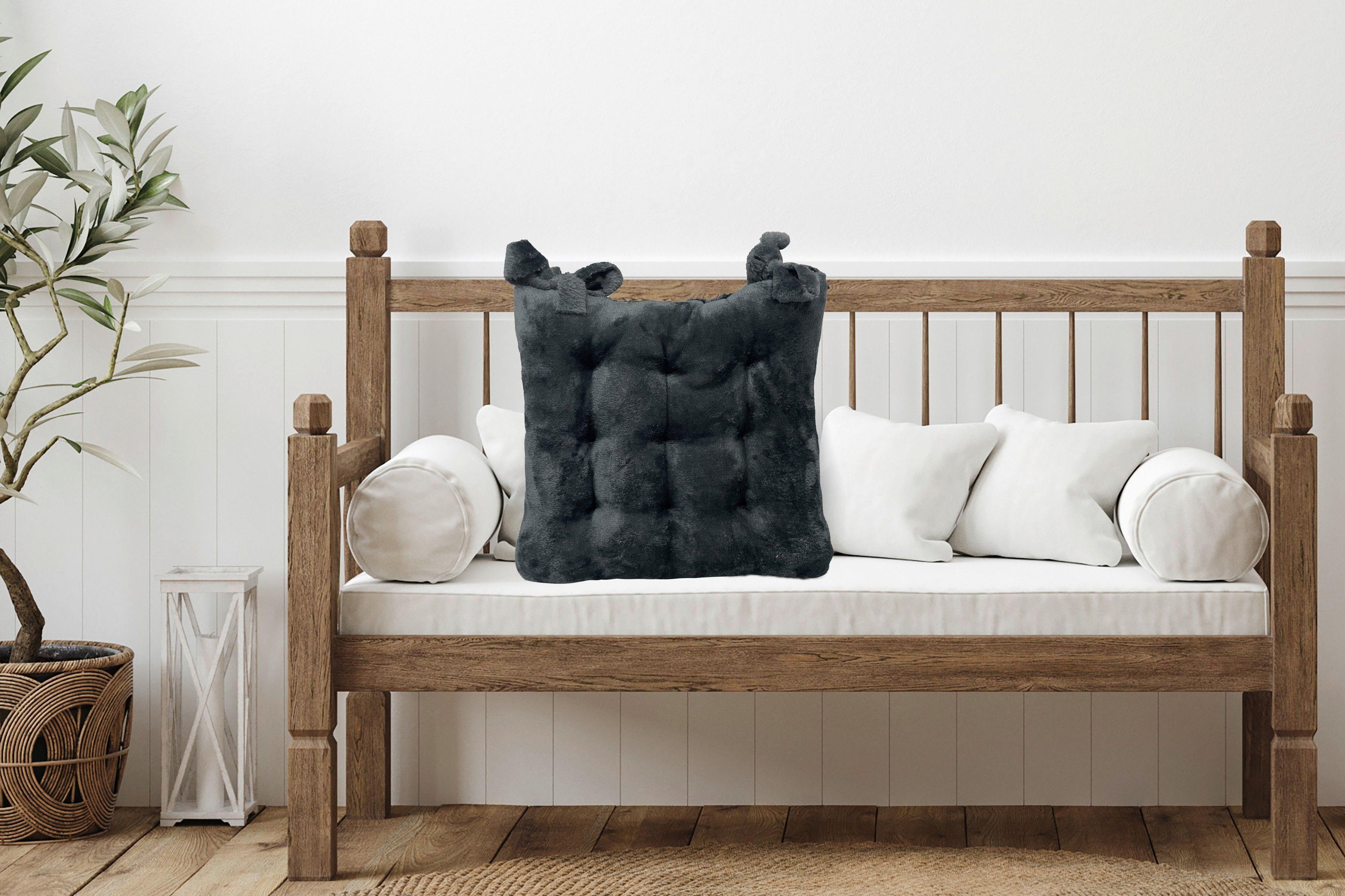 Sitzkissen Marlies - Dunkelgrau, MODERN, Textil (38/38/4cm) - Luca Bessoni