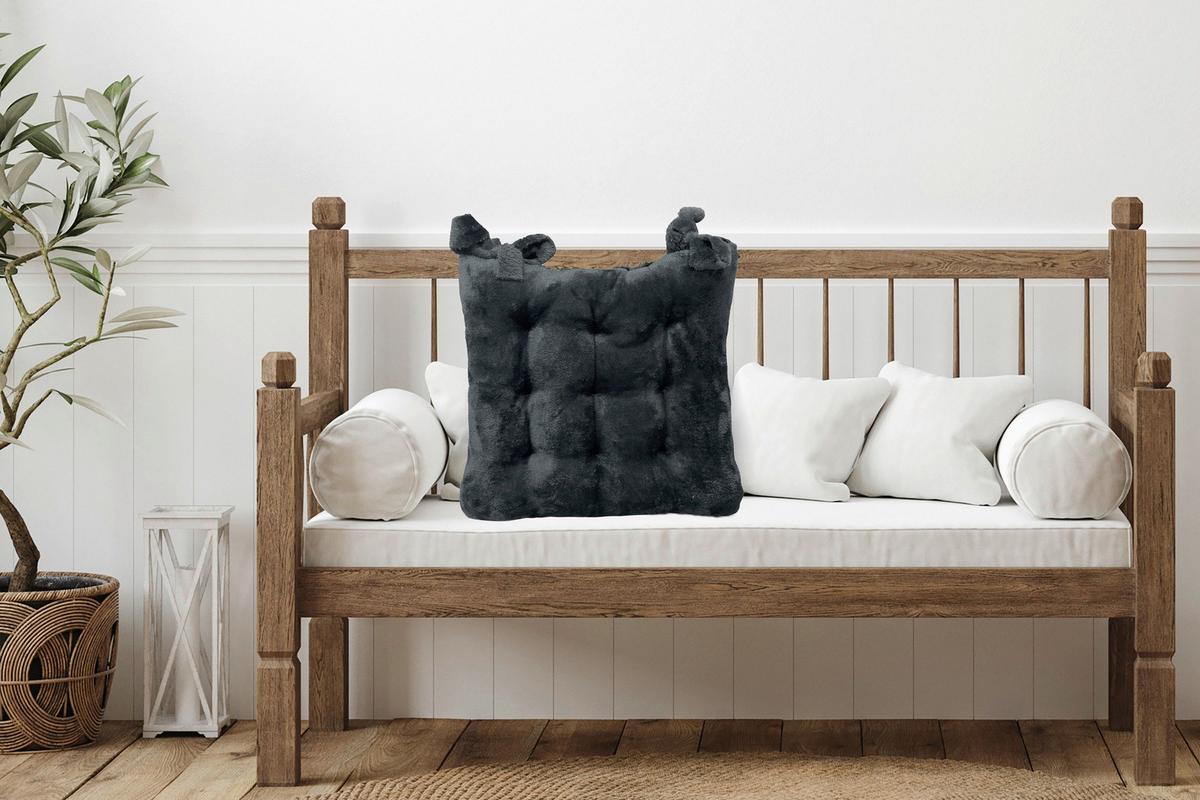 Sitzkissen Marlies - Dunkelgrau, MODERN, Textil (38/38/4cm) - Luca Bessoni