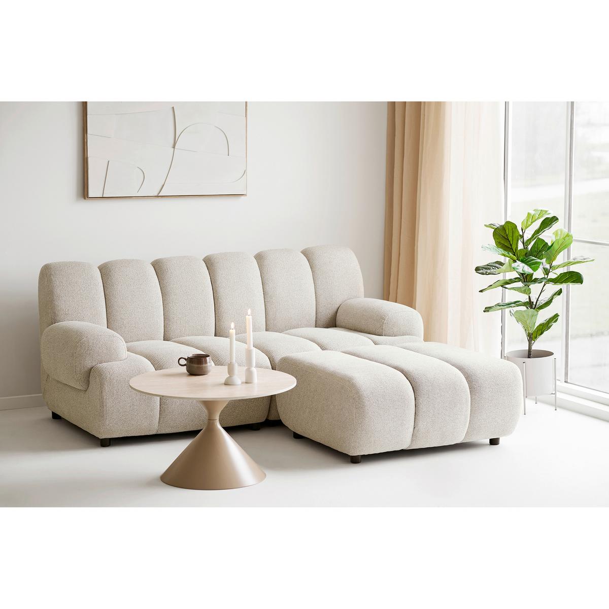 Couchtisch Annecy Sandfarben B: 70cm - Sandfarben, Design, Stein/Metall (70/70/41cm) - MID.YOU