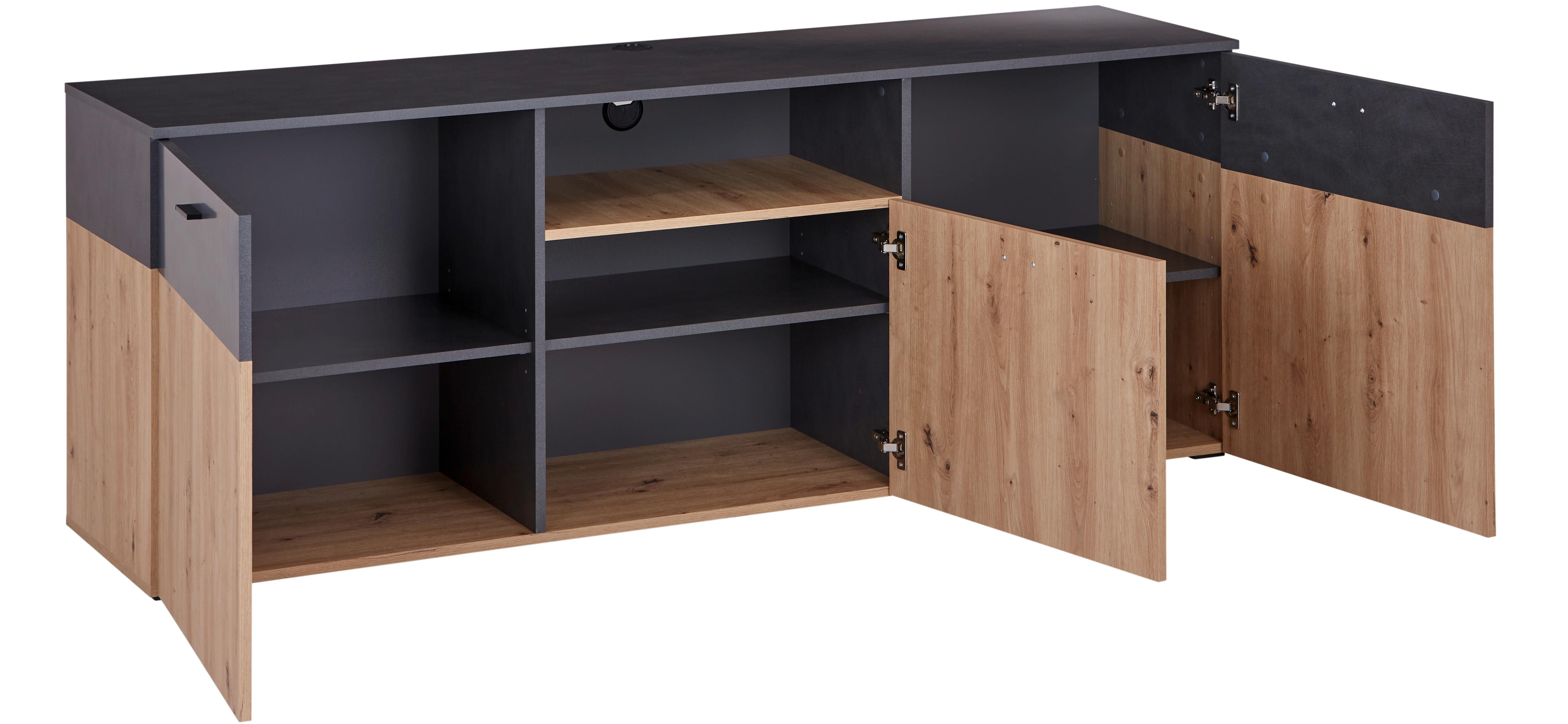 TV-Lowboard Duos B: 180 cm Eiche Artisan - Eiche Artisan, MODERN, Holzwerkstoff (180/70/45cm)