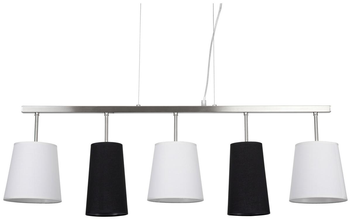 Függőlámpa Kaia - fekete/fehér, Modern, textil/fém (95/16/135cm) - James Wood