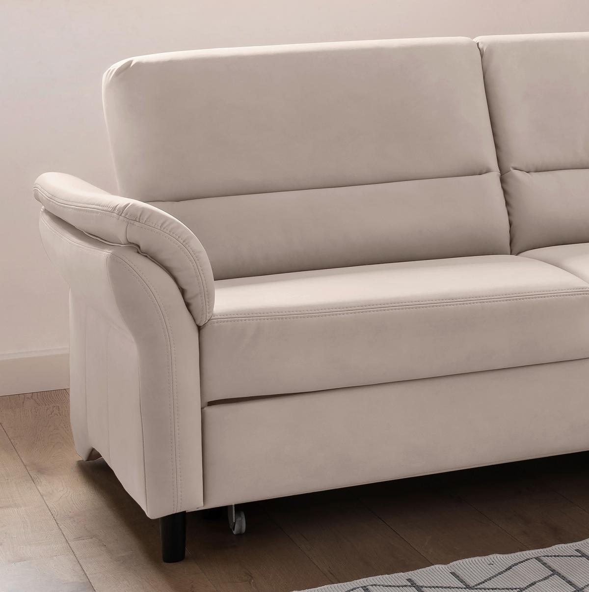 Ecksofa Cavoli, Beige S: 279x176 cm - Beige/Schwarz, MODERN, Textil (279/176cm) - Livetastic