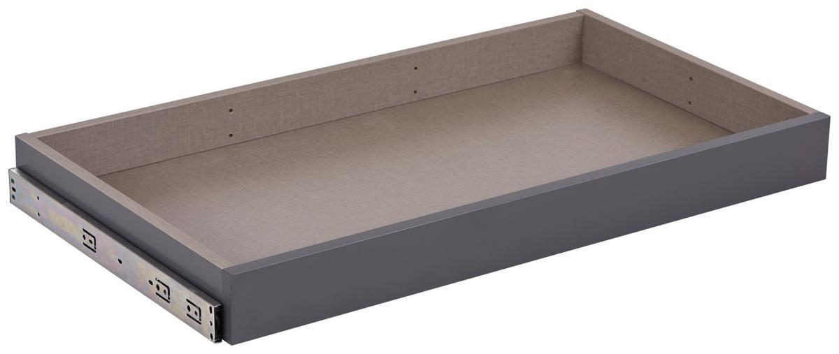 Schublade Unit, Twist Dekor B: 87,9 cm, Vollauszug - Graubraun, MODERN, Holzwerkstoff (87,9cm) - Ondega