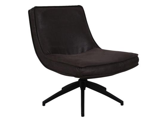 Sessel Toby B: 80 cm Anthrazit - Anthrazit/Schwarz, KONVENTIONELL, Leder (80/65/66cm) - Livetastic Sessel Toby B: 80 cm Anthrazit - Anthrazit/Schwarz, KONVENTIONELL, Leder (80/65/66cm) - Livetastic