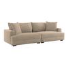 Big Sofa Pelle Mit Kissen B: 261 Cm Taupe - Taupe/Wengefarben, Trend, Textil (261/124cm) - Luca Bessoni